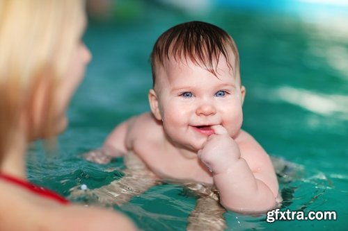 Collection of babies swimming pool beach sea vacation 25 HQ Jpeg