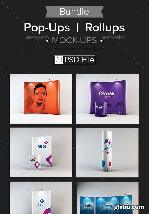 GraphicRiver - Pop-Ups/Rollups Mock-up Bundle 9817443