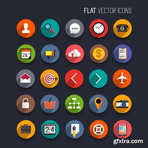 Flat Vector Design 2 - 25x EPS