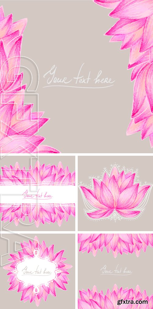 Stock Vectors - Beautiful flower greeting card design. Vector illustration