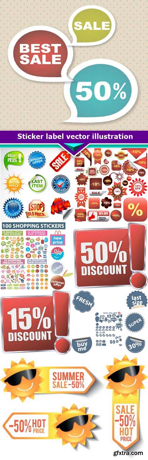 Sticker label vector illustration 8x EPS