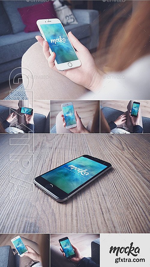 GraphicRiver - 15 Phone 6 Black & White Mockups 10352722