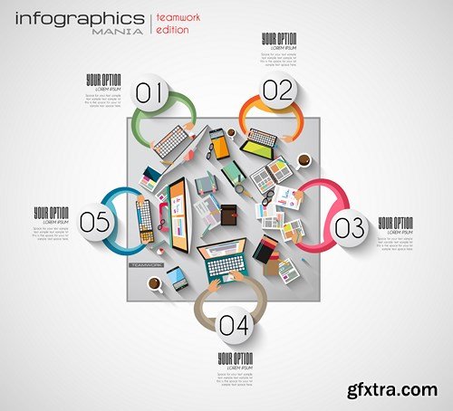 Flat Infographic - 25x EPS