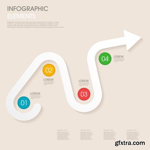 Stock Vector - Infographic Workflow Layout Diagram Number Options Web Design Elements, 40EPS