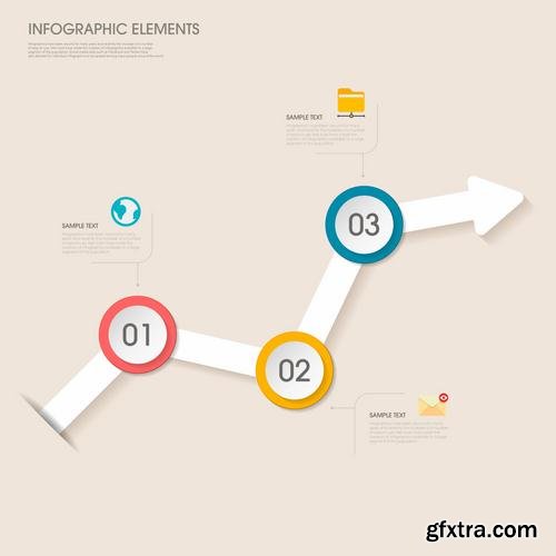 Stock Vector - Infographic Workflow Layout Diagram Number Options Web Design Elements, 40EPS