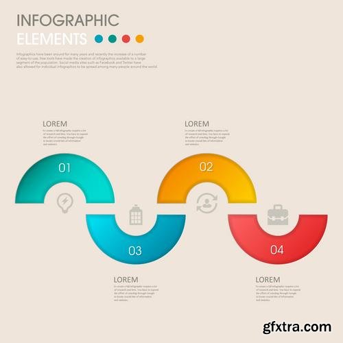 Stock Vector - Infographic Workflow Layout Diagram Number Options Web Design Elements, 40EPS