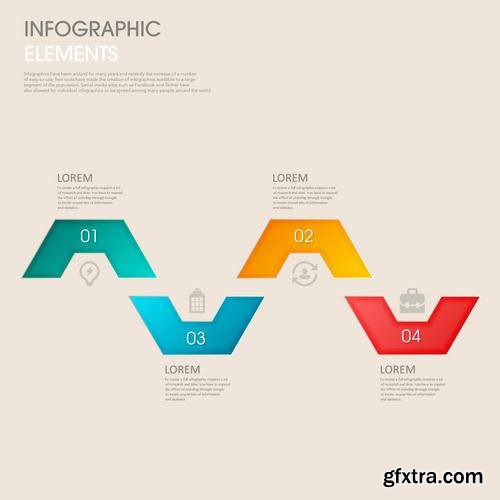 Stock Vector - Infographic Workflow Layout Diagram Number Options Web Design Elements, 40EPS