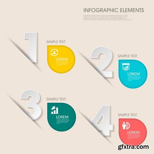 Stock Vector - Infographic Workflow Layout Diagram Number Options Web Design Elements, 40EPS