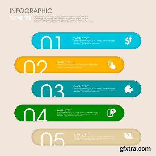 Stock Vector - Infographic Workflow Layout Diagram Number Options Web Design Elements, 40EPS