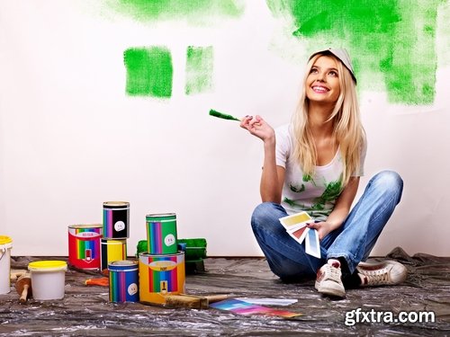 Collection concept picture people working with color designer paint color illustration 25 HQ Jpeg