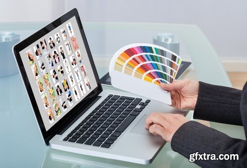 Collection concept picture people working with color designer paint color illustration 25 HQ Jpeg