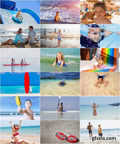 The collection of children on the beach Sea beach vacation travel vacation swimming 25 HQ Jpeg