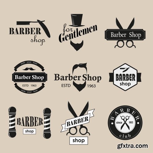 Collection of vector logo image label pattern sticker token vintage element 25 Eps