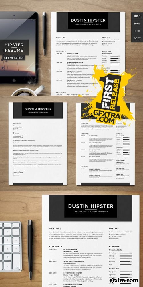 Resume/CV Set - The Hipster - CM 217093