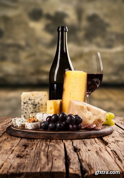 Cheese and a glass of wine