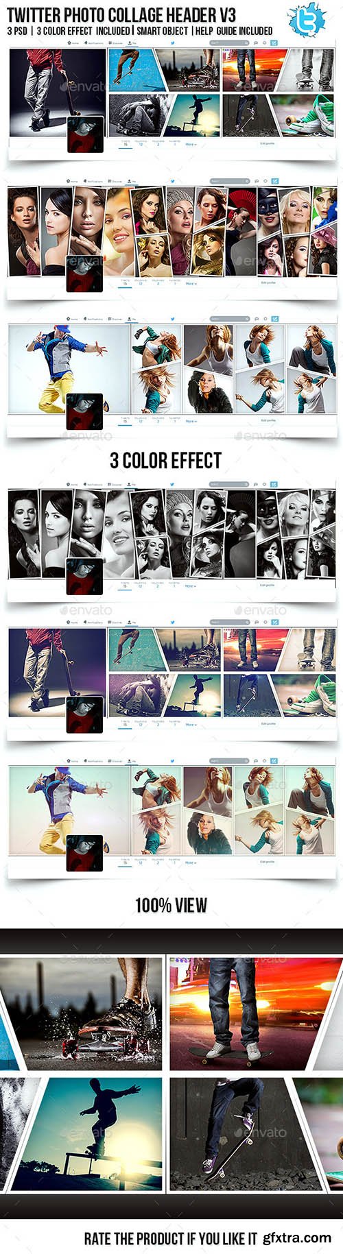 GraphicRiver Twitter Photo Collage Header V3 11334100