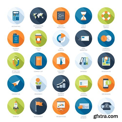 Flat Icons & Design Elements - 25x EPS