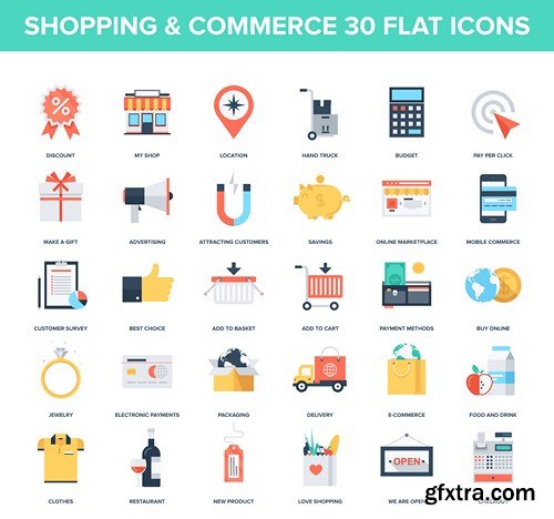 Flat Icons & Design Elements - 25x EPS