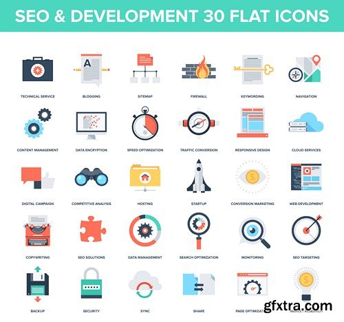 Flat Icons & Design Elements - 25x EPS