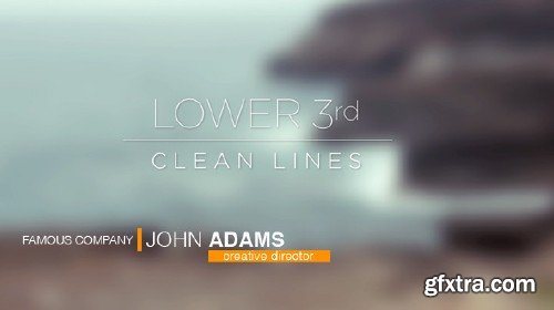 VideoHive - Lower 3rds - Clean Lines 11229870