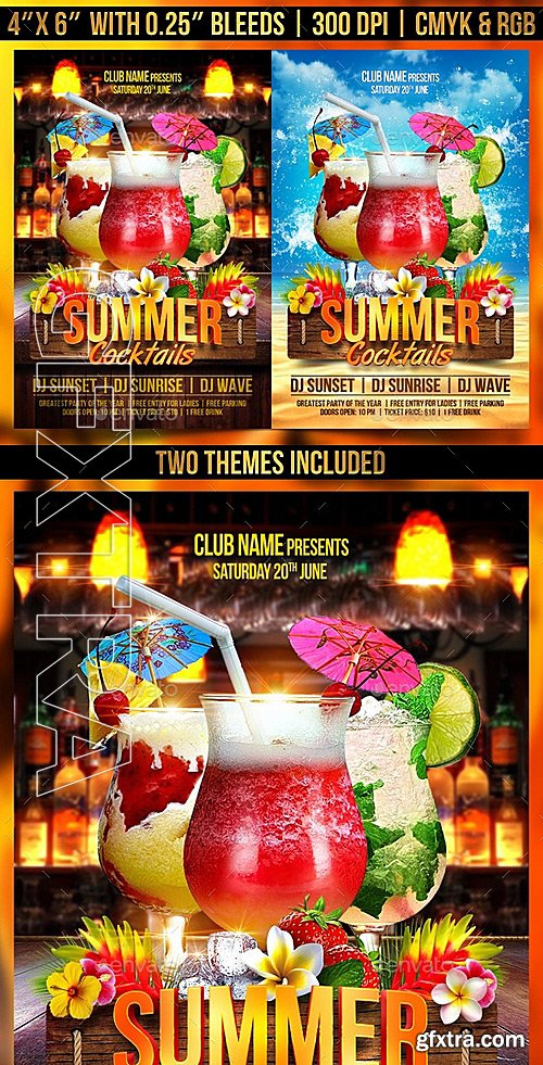 GraphicRiver - Summer Cocktails Flyer Template 11493905