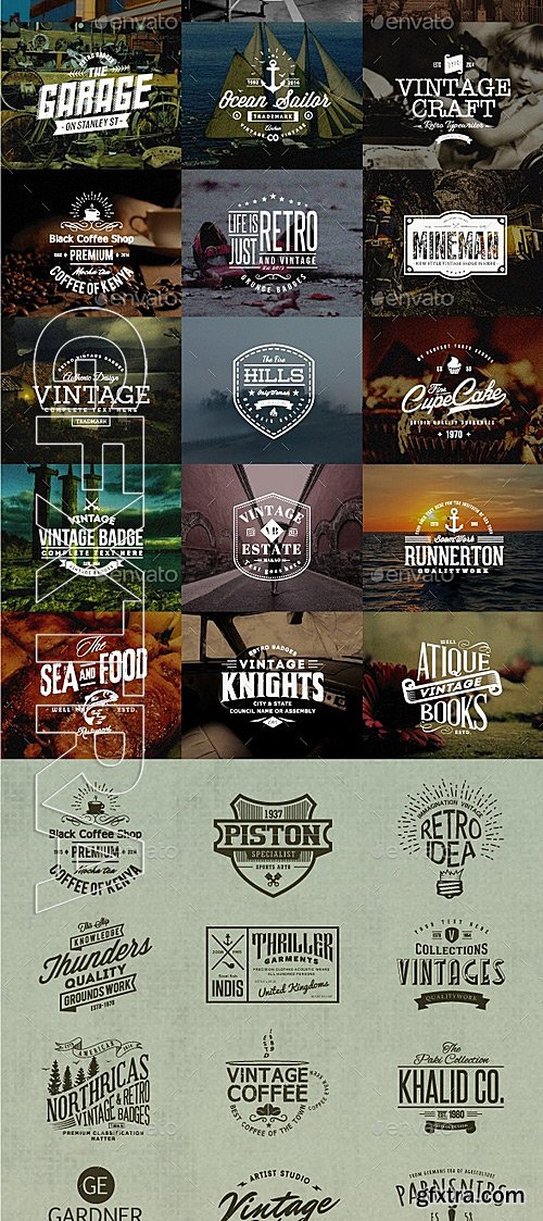 GraphicRiver - 46 Badges and Logos Bundle 10699586