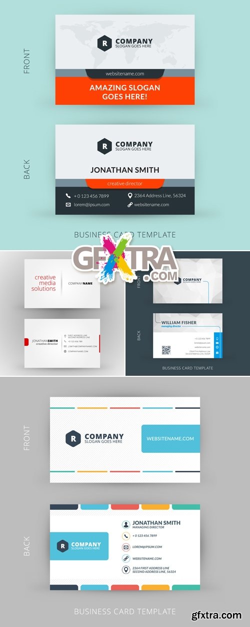 Modern Business Cards Vector