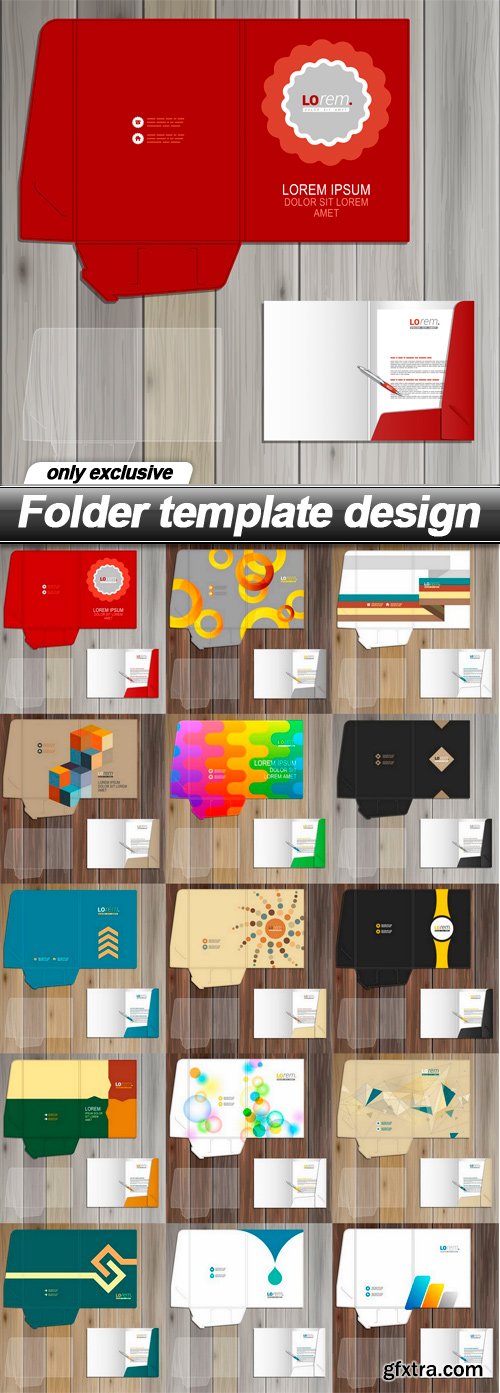 Folder template design - 15 EPS