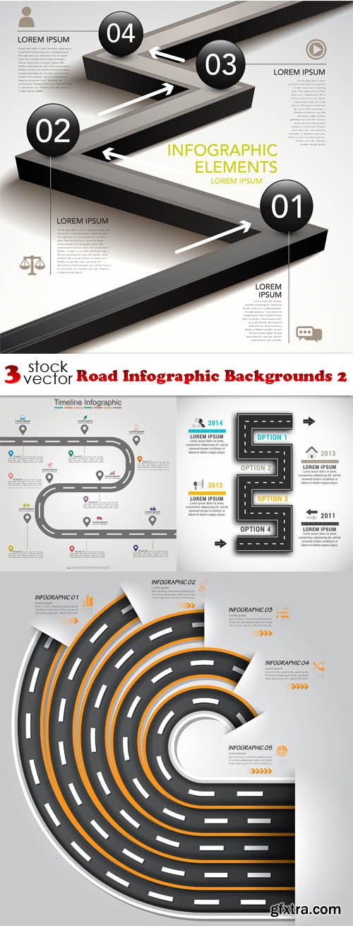 Vectors - Road Infographic Backgrounds 2