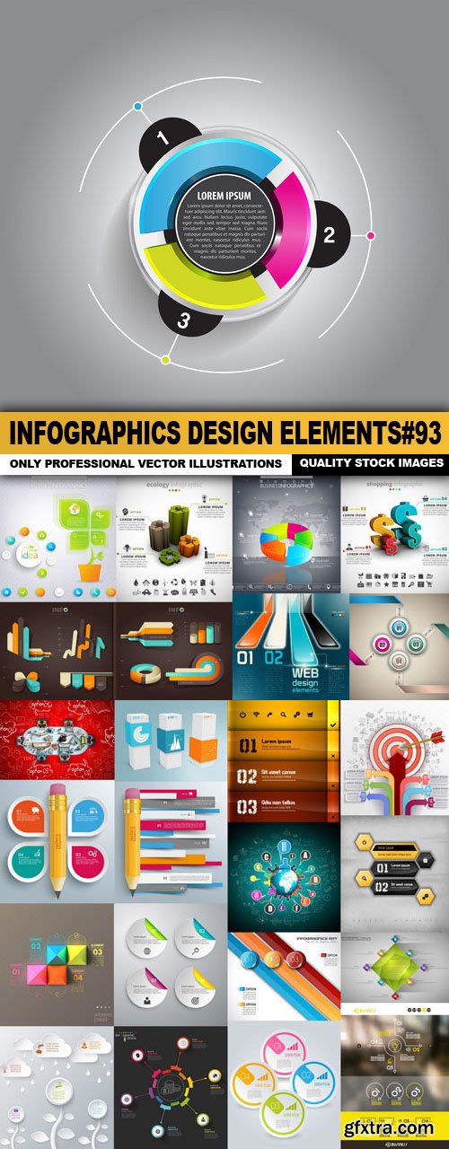 Infographics Design Elements#93 - 25 Vector