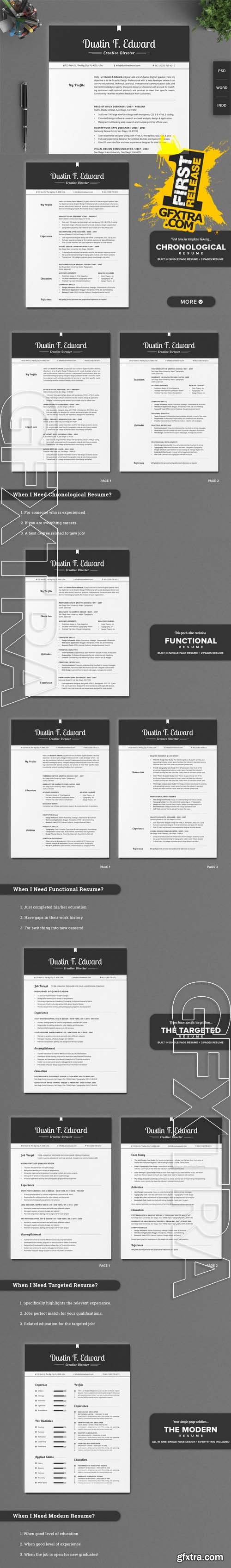 All in One Elegant Resume CV Pack - CM 214516