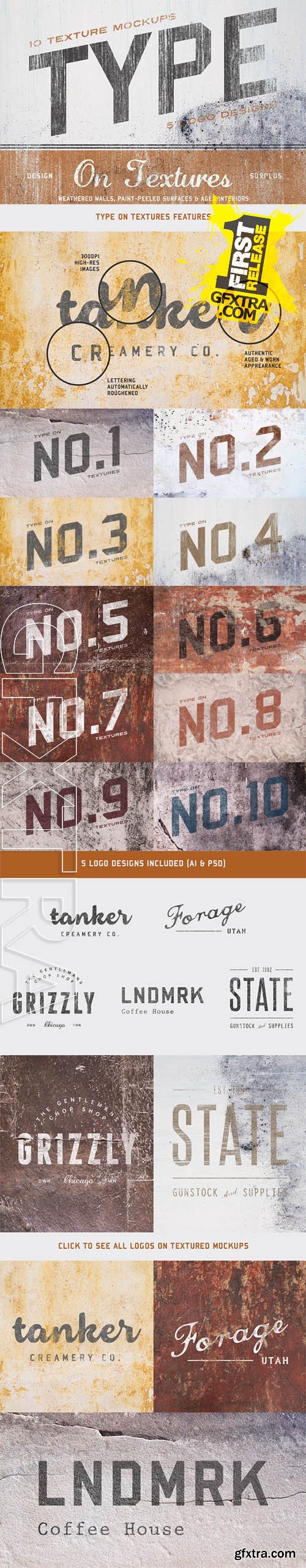 Type On Textures (+BONUS logos) - CM 279661