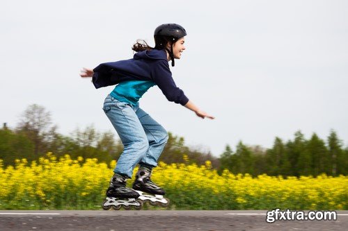 Children on roller skates