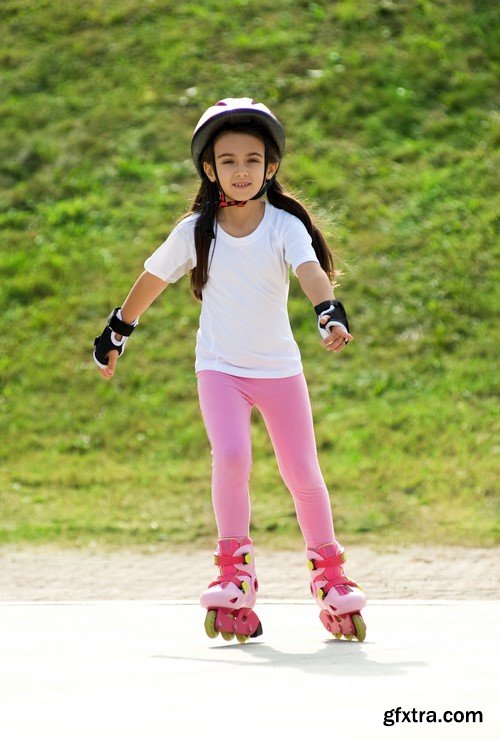 Children on roller skates