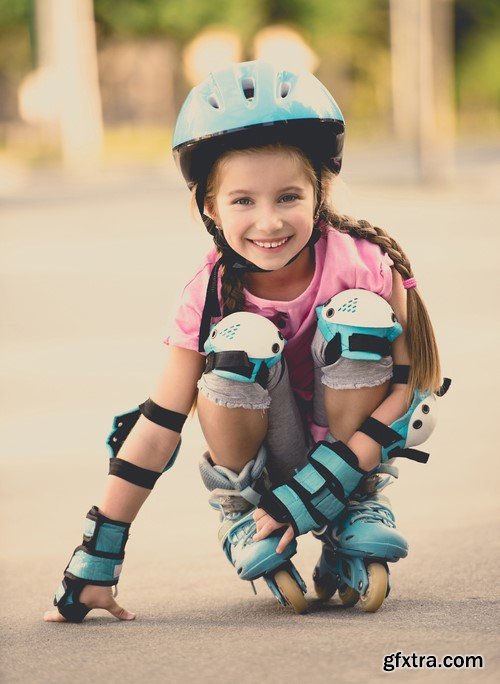 Children on roller skates