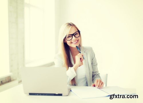 Girl with laptop