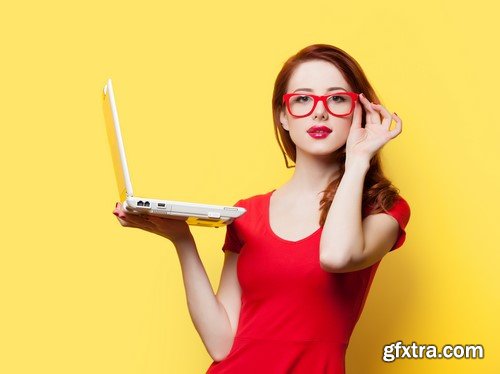 Girl with laptop