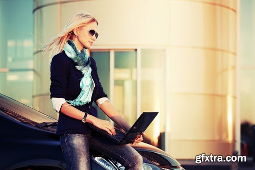 Girl with laptop