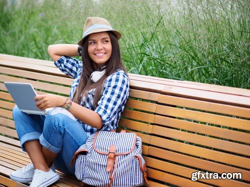 Girl with laptop