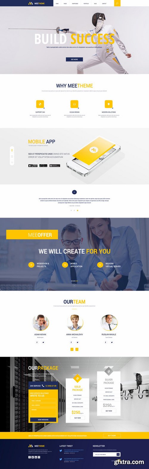 CM - MeeTheme - 2 OnePage PSD 260746