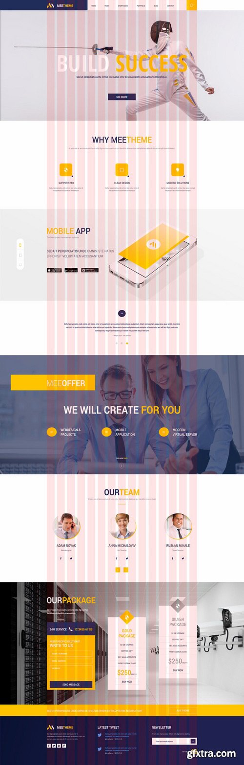 CM - MeeTheme - 2 OnePage PSD 260746