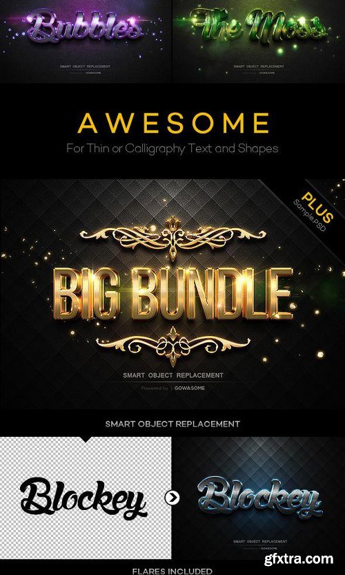 GraphicRiver Modern 3D Text Effects Big Bundle 11650283[