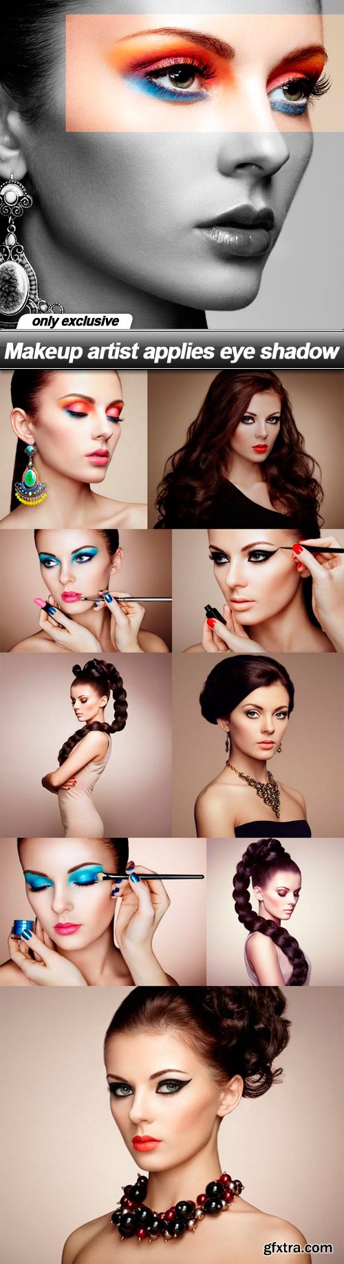 Makeup artist applies eye shadow - 10 UHQ JPEG