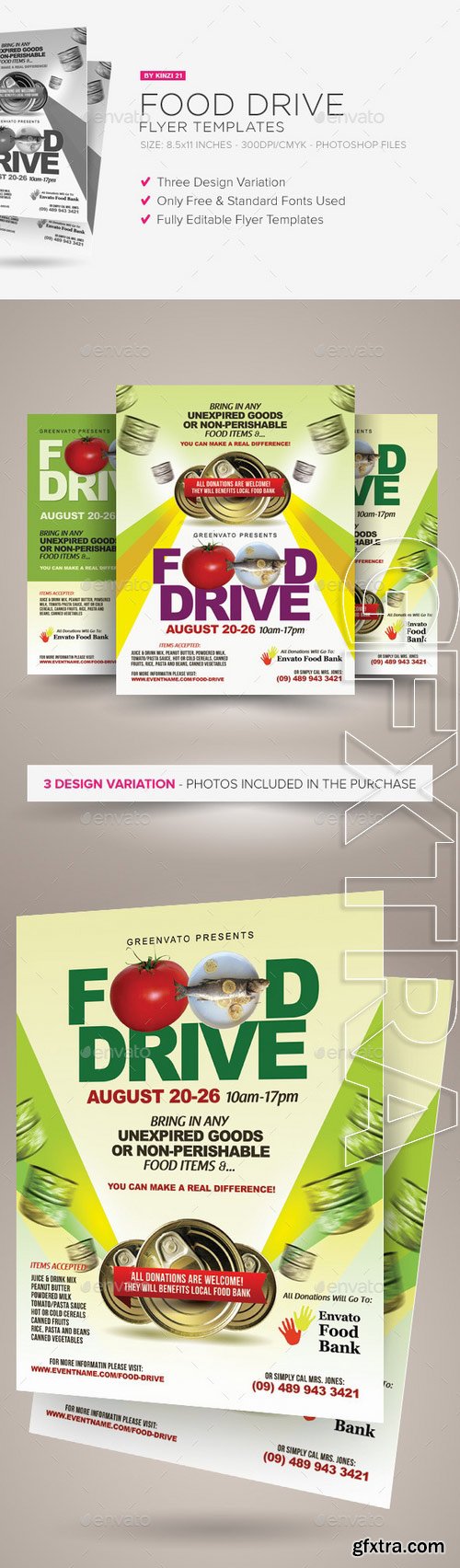 GraphicRiver - Food Drive Flyer Templates 11493589