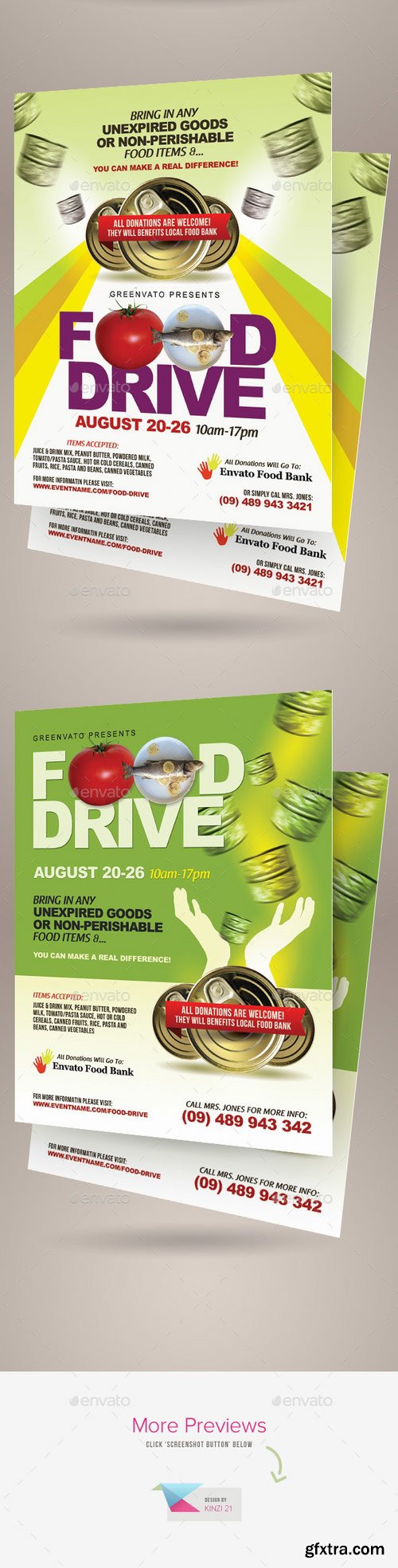 GraphicRiver - Food Drive Flyer Templates 11493589