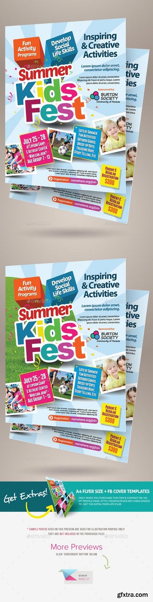 GraphicRiver - Kids Summer Camp Flyers 7685292