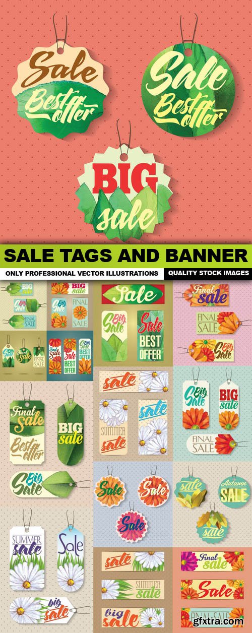 Sale Tags And Banner - 15 Vector