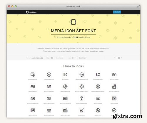 The Icons Font Set - Media