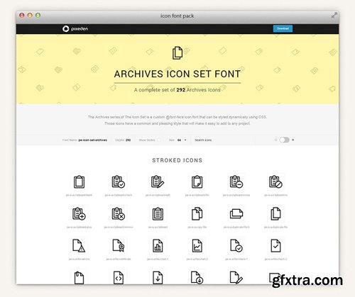 The Icons Font Set - Archives