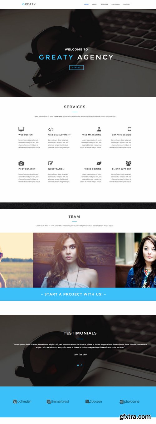 CM - GREATY - One Page HTML Template 239813